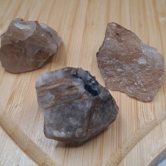 60G Golden Rutilated Quartz Crystal 3 Pc Bundle - Picture 1 of 4